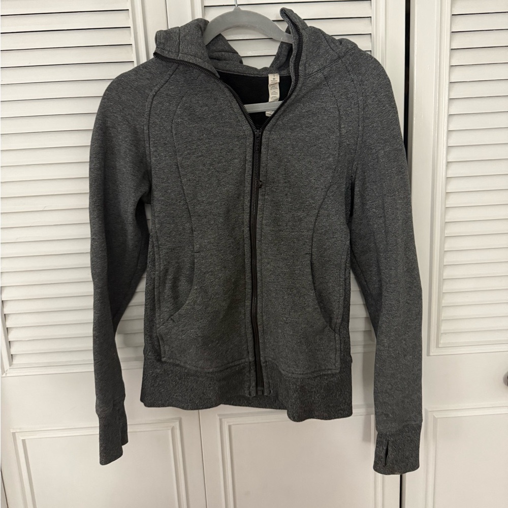 Lululemon Scuba Full Zip in Dark Grey size 4